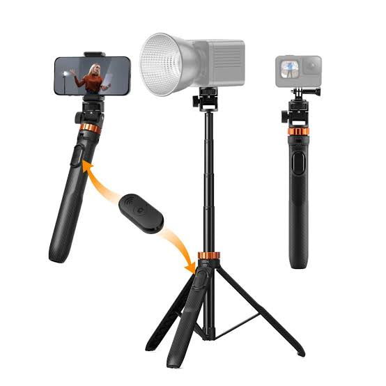 K&F Concept 69''/175cm Iphone Selfie Stick Tripod, Compact Tripod with Phone Holder, Light Stand with Detachable Remote Control, Action Camera Adapter, Compatible with Phone/GoPro/Camera K&F Concept 69''/175cm Iphone Selfie Stick Tripod, Compact Tripod with Phone Holder, Light Stand with Detachable Remote Control, Action Camera Adapter, Compatible with Phone/GoPro/Camera
